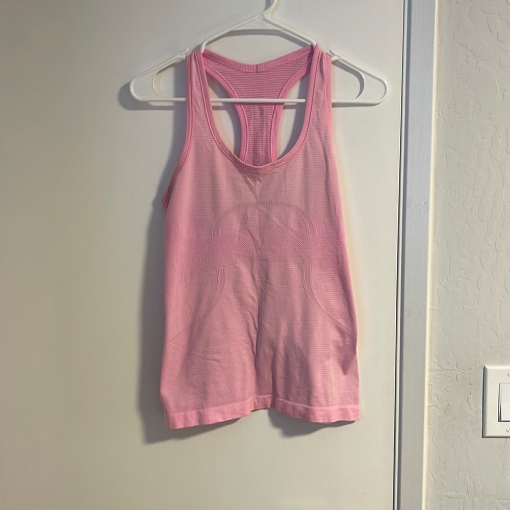 Lululemon run swiftly tank light pink